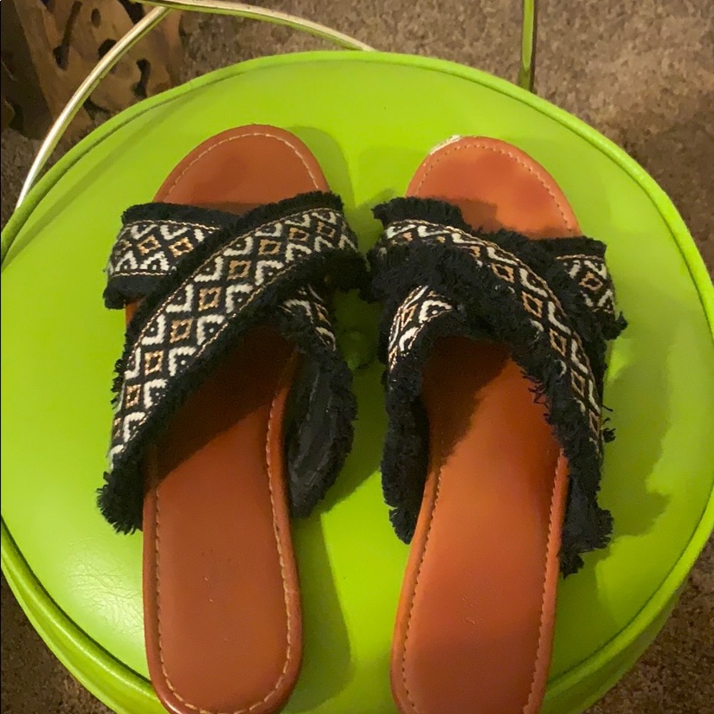 Gorgeous fringy mules